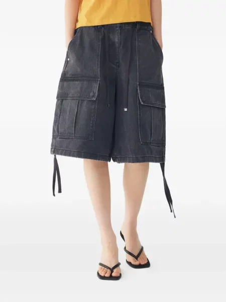 Pantaloni cargo Tomboy cu cordon gri