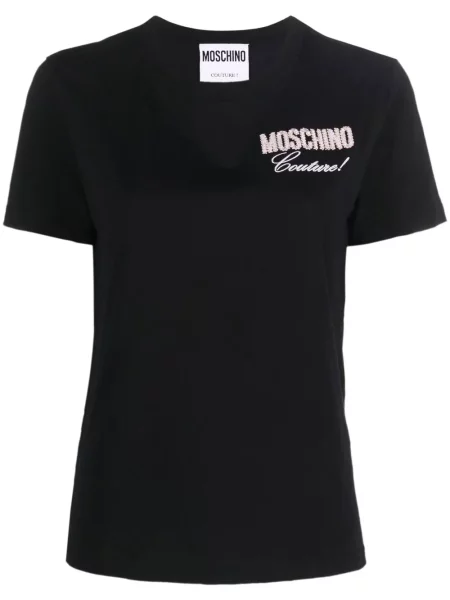 Tricou Moschino cu broderie negru