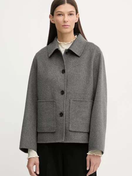 Marc O'Polo jachetă din amestec de lână de tranziție gri