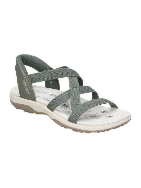 Strečové sandále Skechers zelená