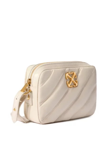 Geanta de piele Off-white din piele alb