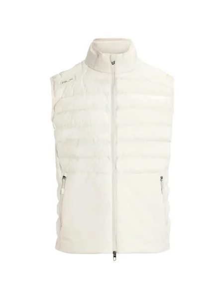 Matlasat vestă Rlx Ralph Lauren alb