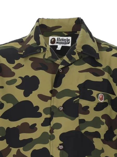 Scurt cămașă A Bathing Ape® cu imagine verde