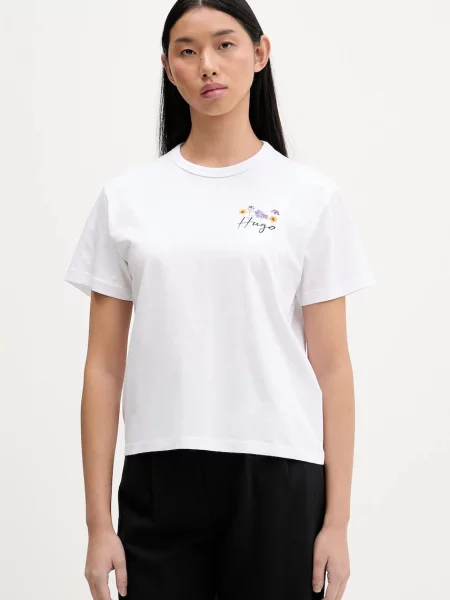 HUGO tricou din alb