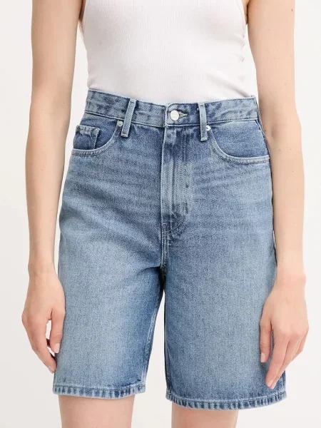 Džínové šortky Tommy Hilfiger high waist modrá
