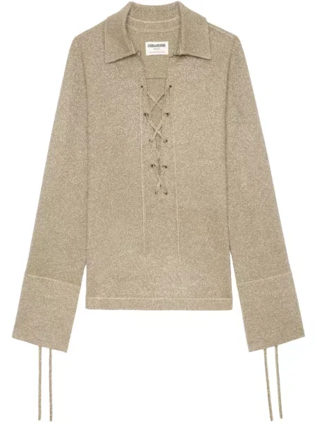 Top Zadig&voltaire tricotate auriu