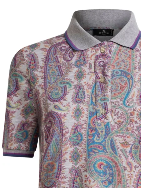 Top Etro cu model paisley gri