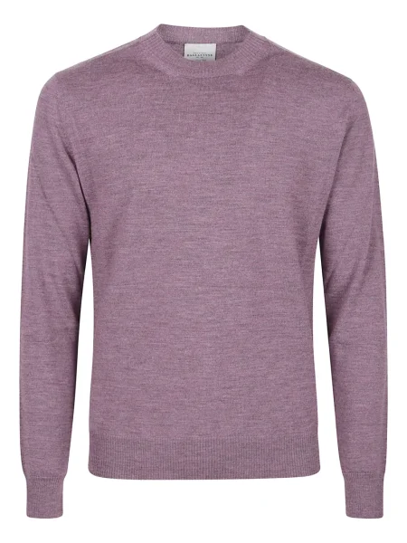 Pulover Ballantyne de lână cu decolteu rotund roz