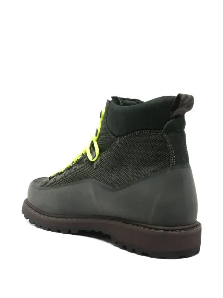 Botine Diemme cu șireturi din dantelă verde