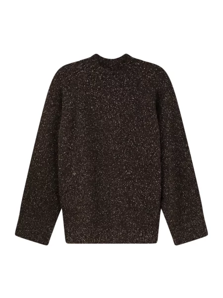 Sweter Alysi wełniany brązowy