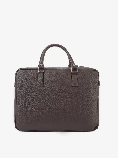 Кожаная сумка для ноутбука Inbag коричневая