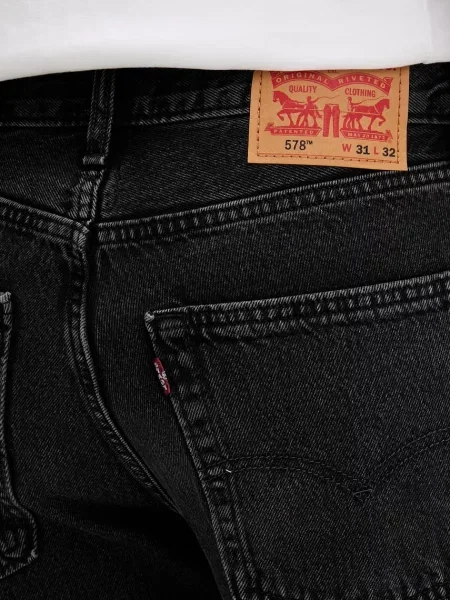 Дънки с широки крачоли Levi's® черно