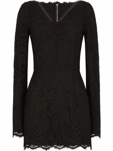 Rochie mini Dolce & Gabbana din dantelă de costum negru