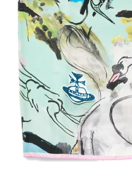 Γραφικός κασκόλ Vivienne Westwood με σχέδιο μπλε