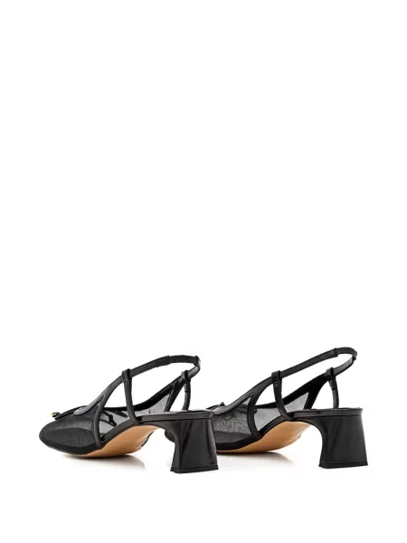 Pantofi cu toc Odissì plasă slingback negru