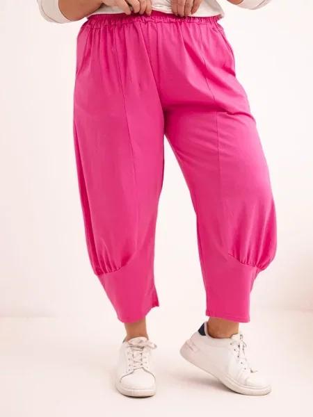 Talie pantaloni Kesi Włoski cu talie joasă alb