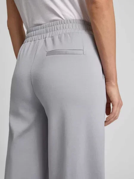 Spodnie materiałowe o kroju wide fit z dodatkiem model „Kate” Ichi