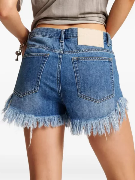 Pantaloni scurți din denim One Teaspoon albastru