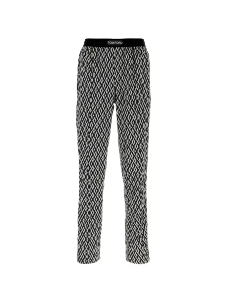 Pyžamo pyžamo Tom Ford s potiskem černé