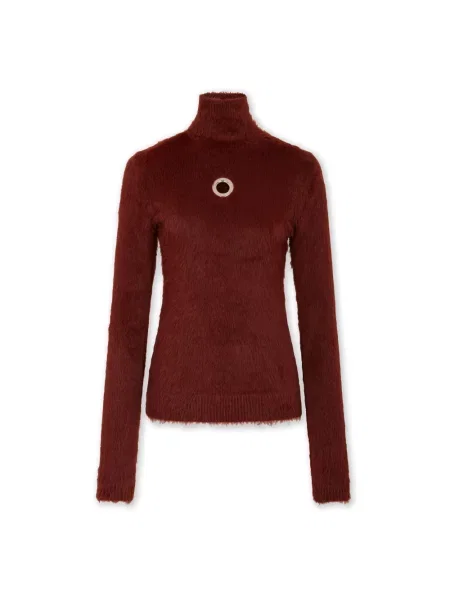 Golf golf Rabanne z długim rękawem brązowy