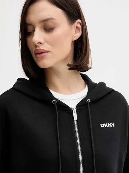 Однотонный свитер Dkny с капюшоном черный