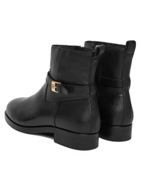 Aulinukai Tommy Hilfiger Th Buckle Riding Leather Bootie juoda