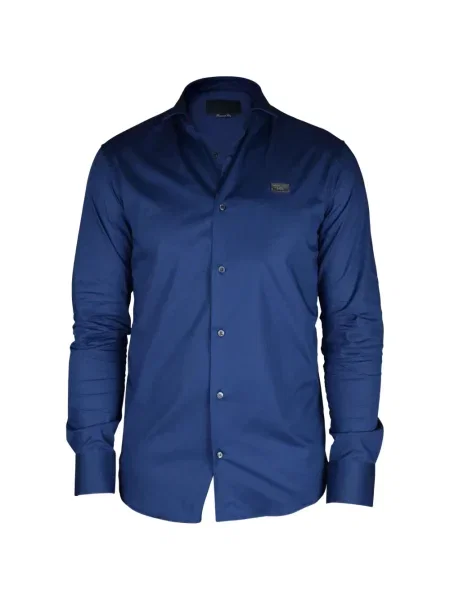 Cămașă Philipp Plein cu autograf albastru