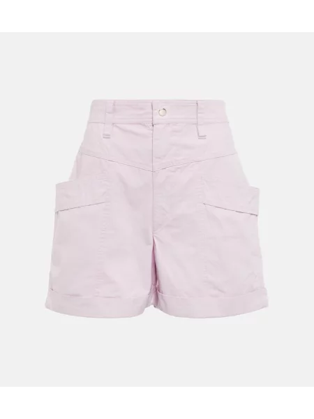 Pantaloni scurți Marant Etoile cu talie înaltă violet