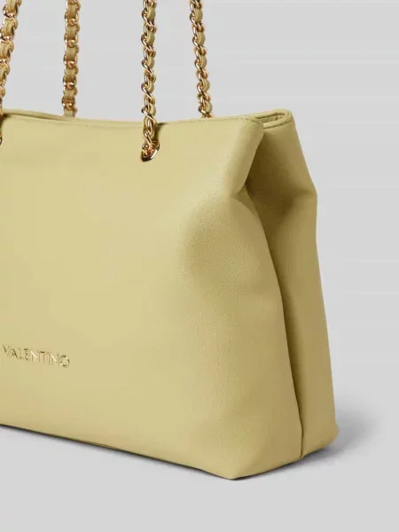Lniana torebka Valentino Bags zielona