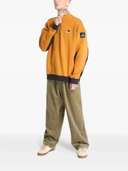 Бягане флийс шорти Adidas с апликация черно