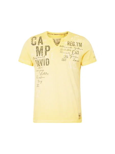 CAMP DAVID Majica Tree House rumena / temno siva