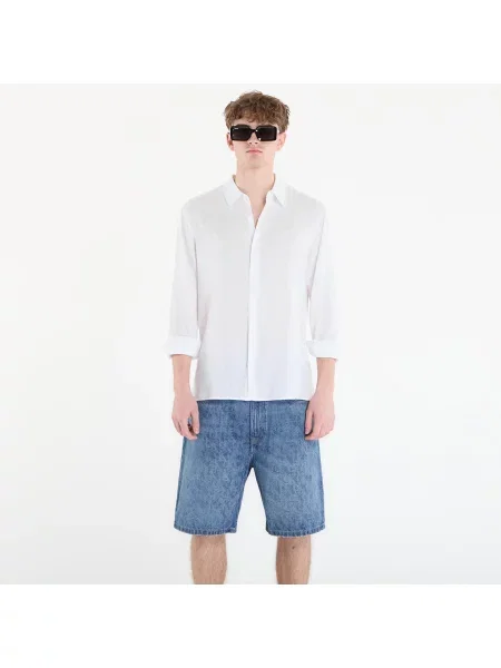 Риза Calvin Klein Ls Solid Linen Classic Shirt White L бяло
