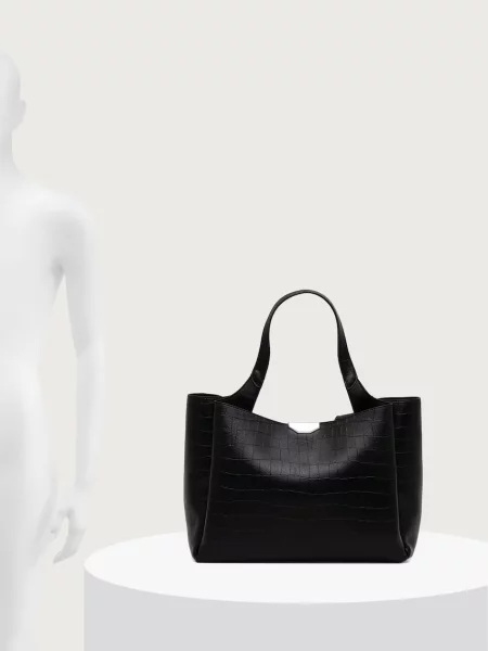 Кожаная сумка шоппер Dkny