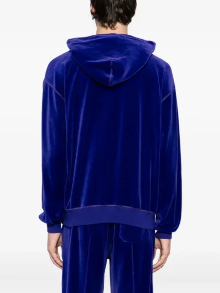 Hanorac cu glugă Tom Ford din velur violet
