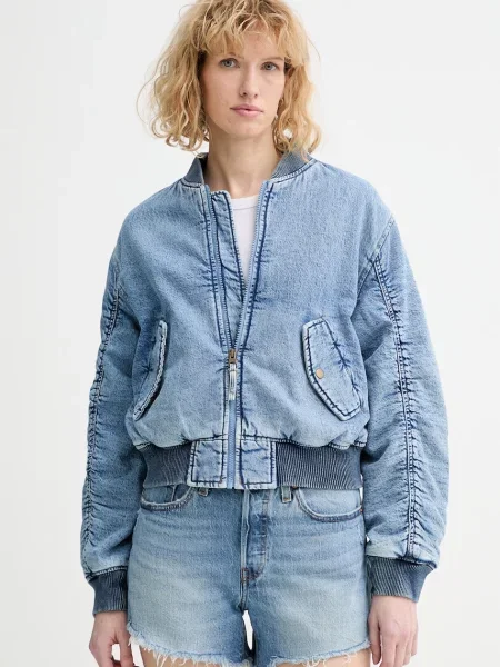Levi's jachetă bomber din denim SCOUT WESTERN albastru