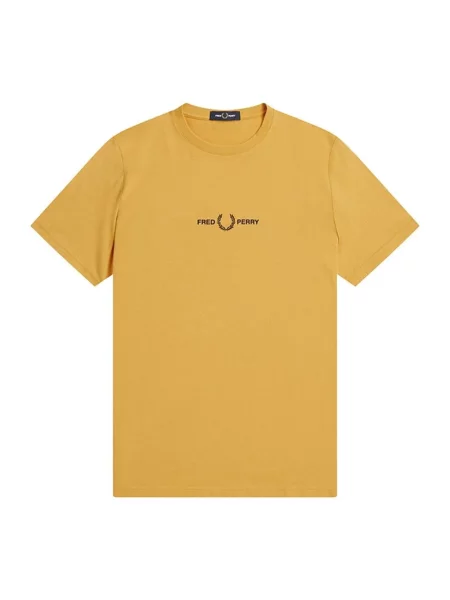 Haftowana koszulka Fred Perry żółta
