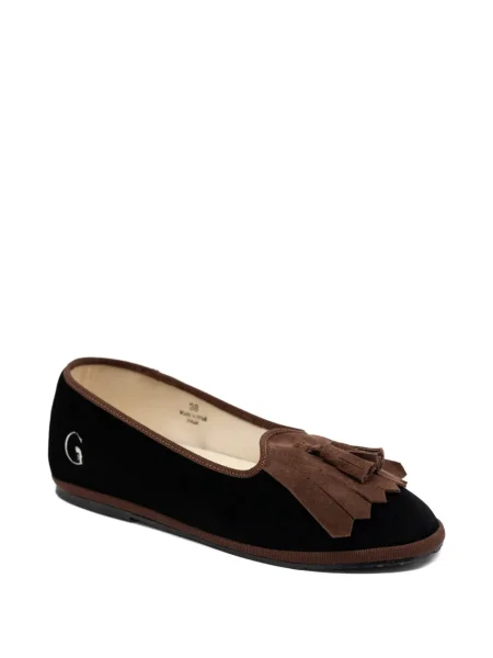 Pantofi loafer Gondolina cu franjuri negru