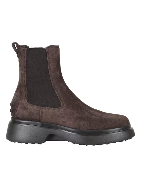 Botki Tod's skórzane brązowe