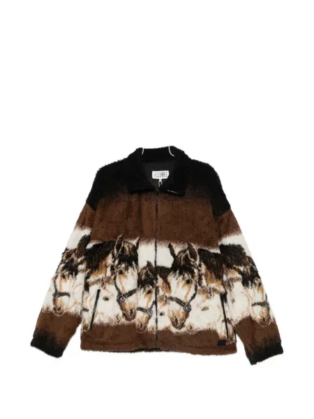 Cardigan Mm6 Maison Margiela cu imagine maro
