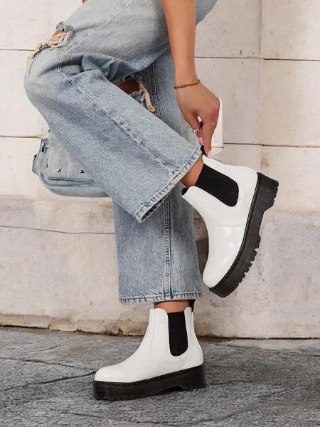 Botine Resti din piele negru