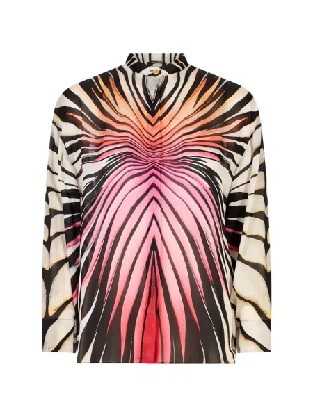 Cămașă Roberto Cavalli de mătase negru