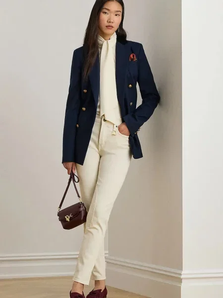 Lauren Ralph Lauren ing fűzős nyakkivágású regular bézs