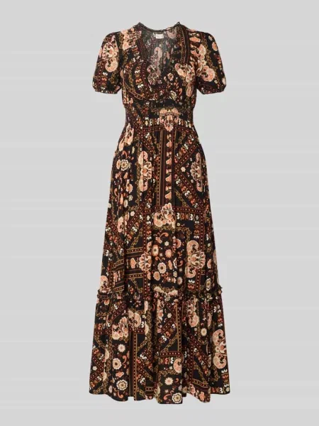 Sukienka maxi z z dekoltem w serek Apricot czarna