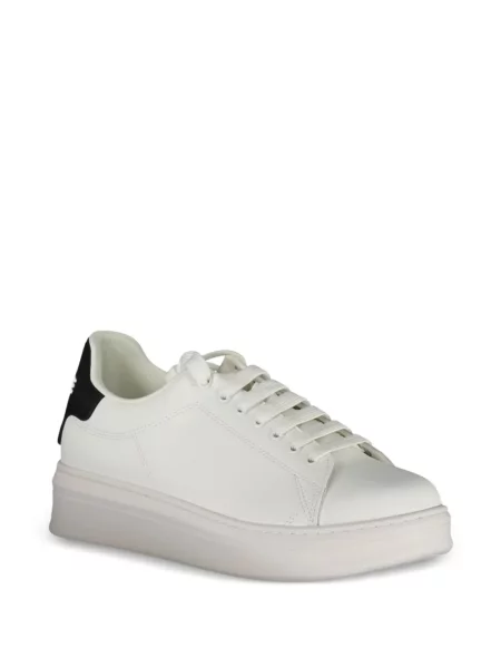 Fűzős csipkés sneaker Gaelle nyomtatás fehér