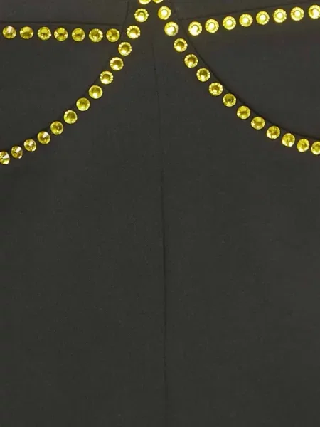 Mała sukienka mini The Attico z ćwiekami garniturowa czarna