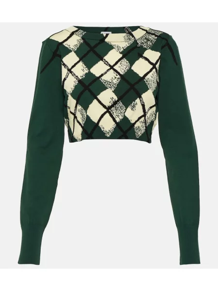 Cropp pulover Burberry cu model argyle verde