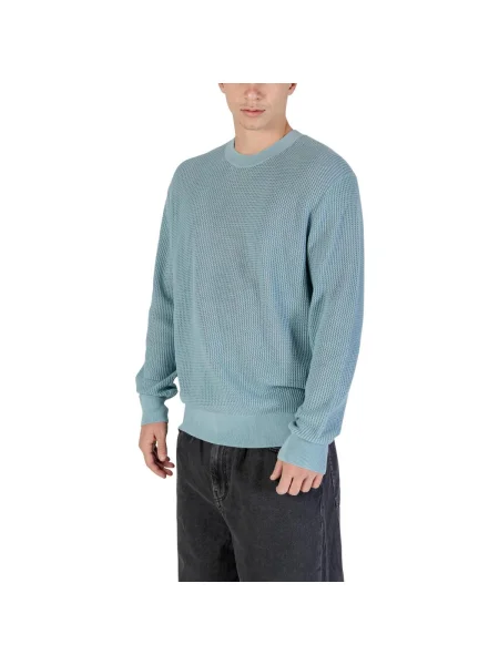 Pulover Calvin Klein Jeans plasă albastru