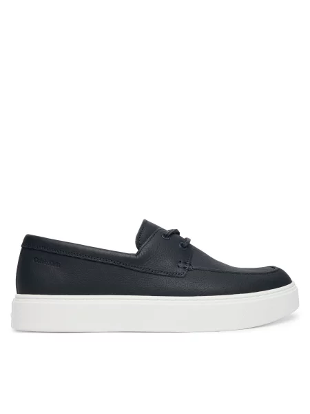 Cipele Calvin Klein Hybrid Clean Boat Shoe Lth Tamnoplava
