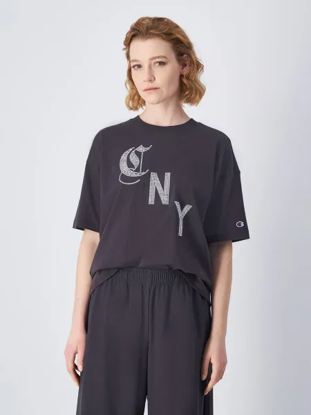 Champion Authentic Athletic Apparel Oversize tričko antracitová / priehľadná sivá