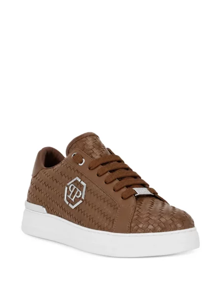 Sneakerși Philipp Plein din piele maro